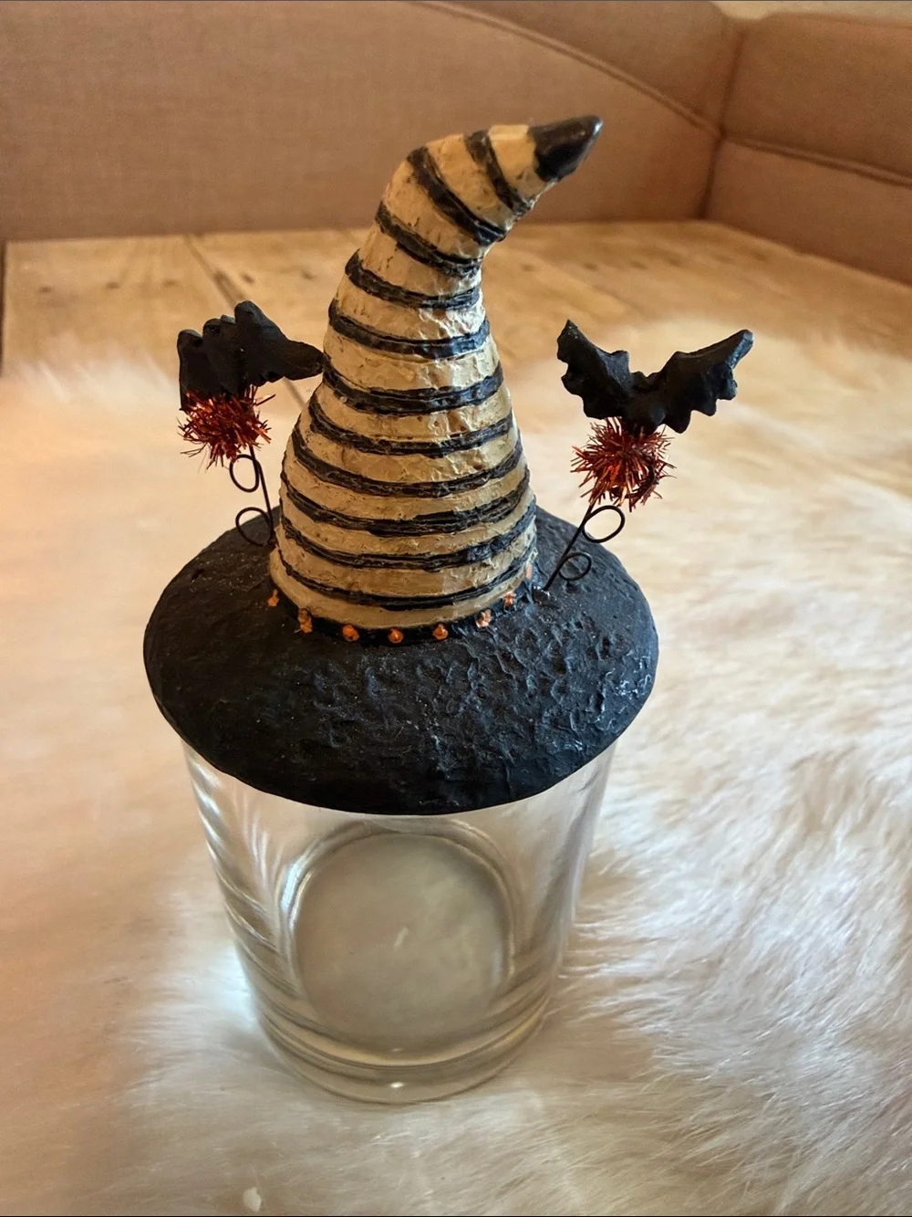 Pier 1 Imports Vintage Halloween Witch Hat Votive Holders Set of 3